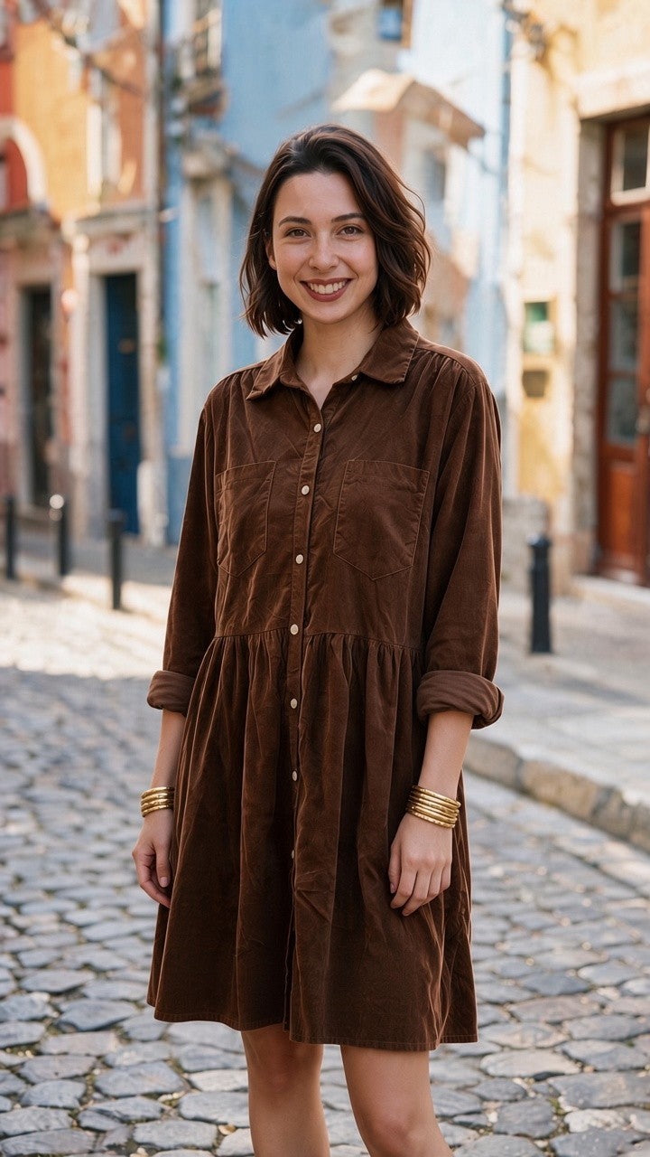 Robe LOULOU Cognac